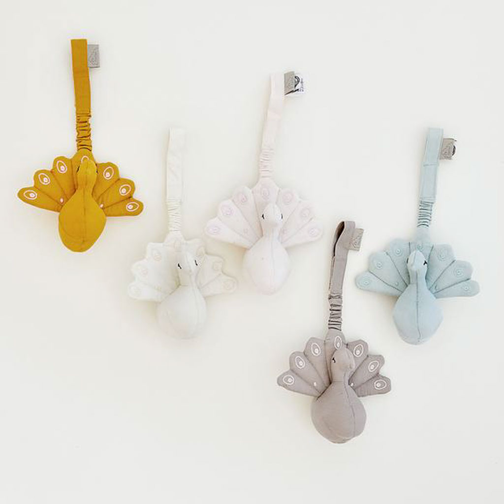 Cam Cam babygym speeltje pauw - blauw - Afbeelding 2