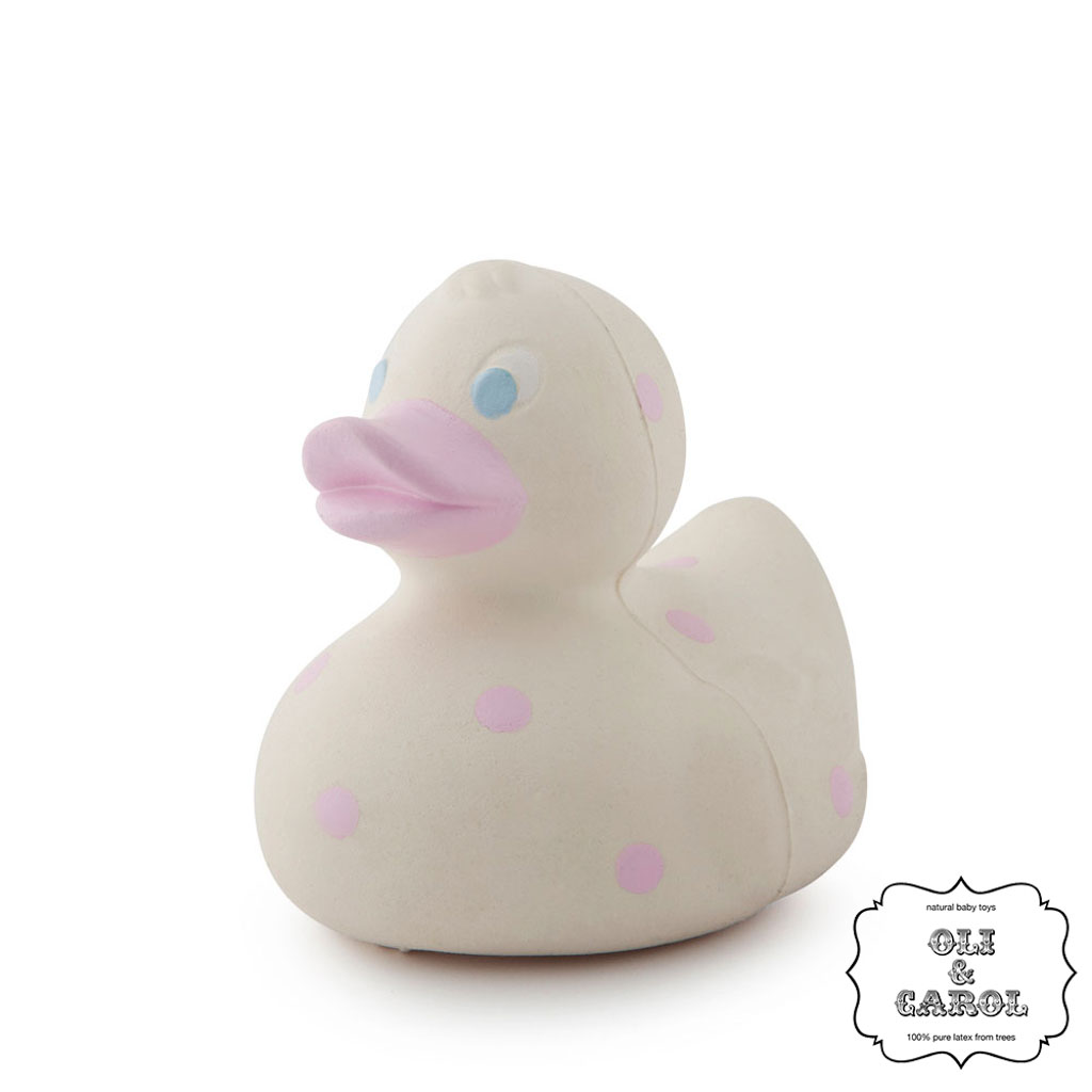 Badeend roze stip