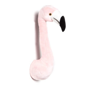 Wild and Soft dierenkop kinderkamer flamingo
