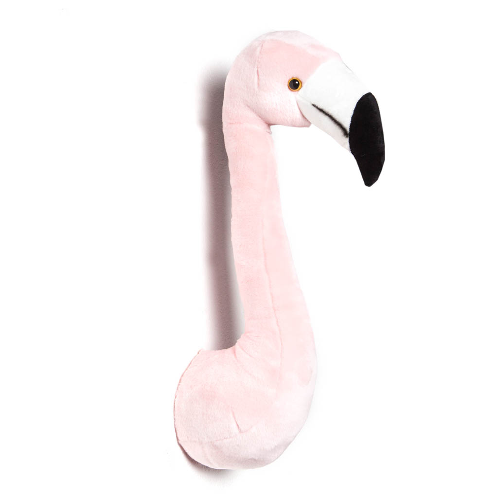 Wild and Soft dierenkop kinderkamer flamingo