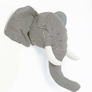 Wild and Soft dierenkop olifant pied de poule