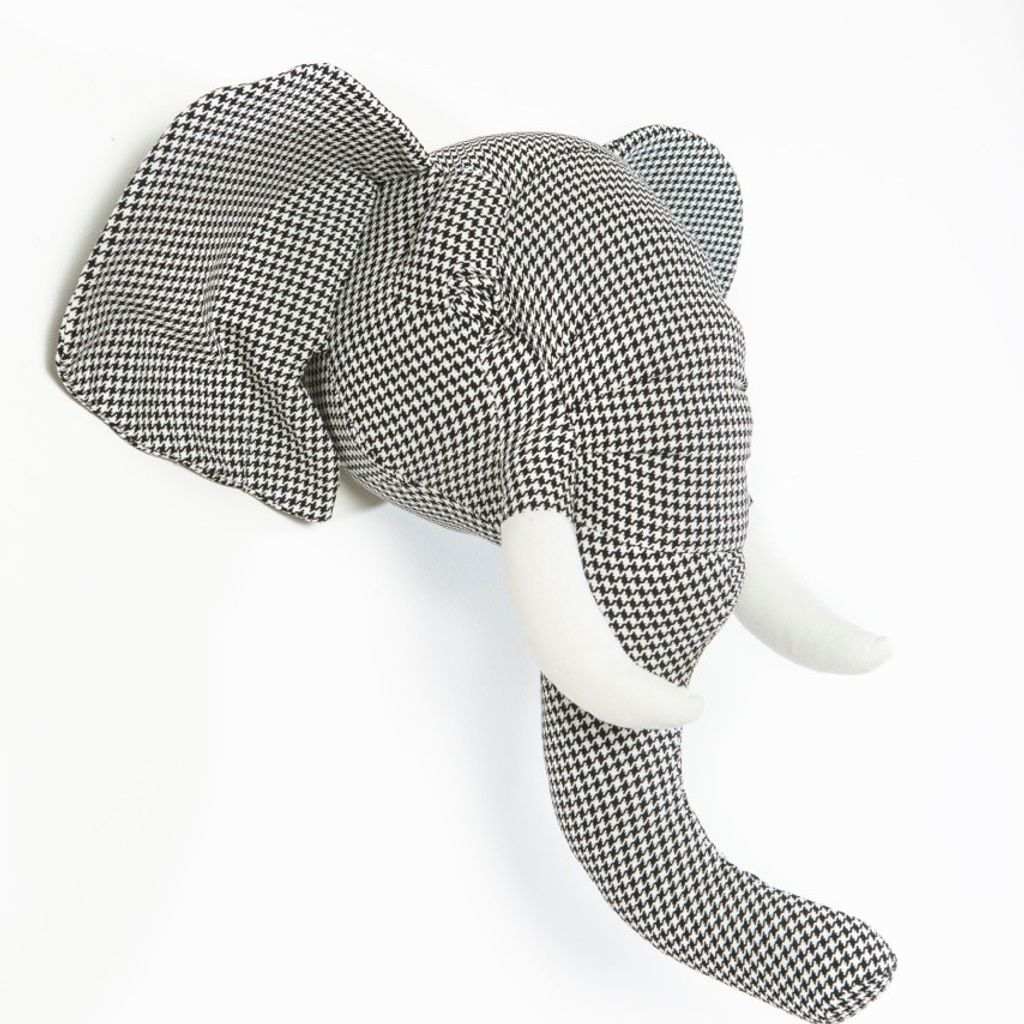 Wild and Soft dierenkop olifant pied de poule