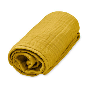 Cam Cam wiegdeken zomer hydrofiel 100x100 - mustard