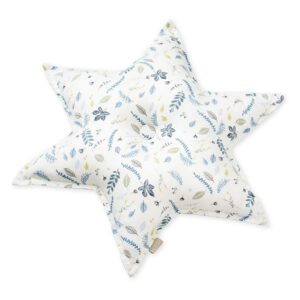 Cam Cam sierkussen ster - pressed leaves blue