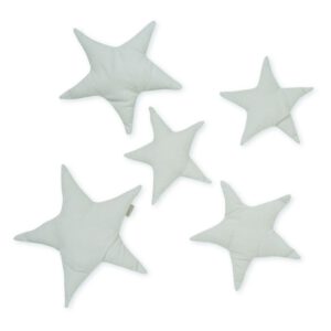 Cam Cam wanddecoratie stof sterren - licht grijs