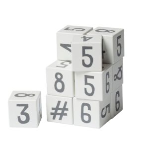 Sebra houten speelgoed blokken letters - wit