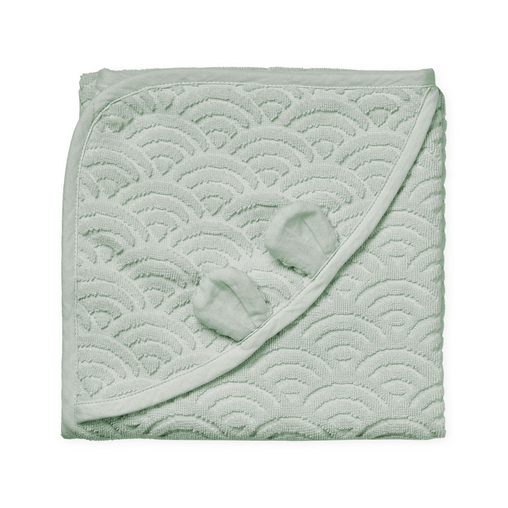 Cam Cam badcape met oortjes - 80x80cm - dusty green