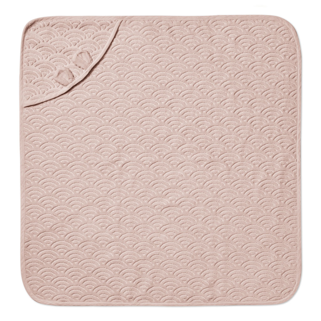 Cam Cam badcape met oortjes - 80x80cm - dusty rose - Afbeelding 2
