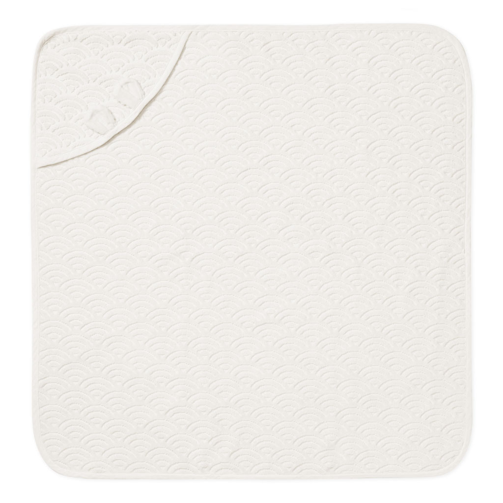 Cam Cam badcape met oortjes - 80x80cm - off-white - Afbeelding 2