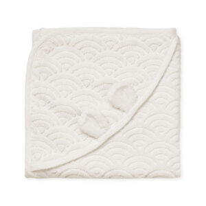 Cam Cam badcape met oortjes - 80x80cm - off-white