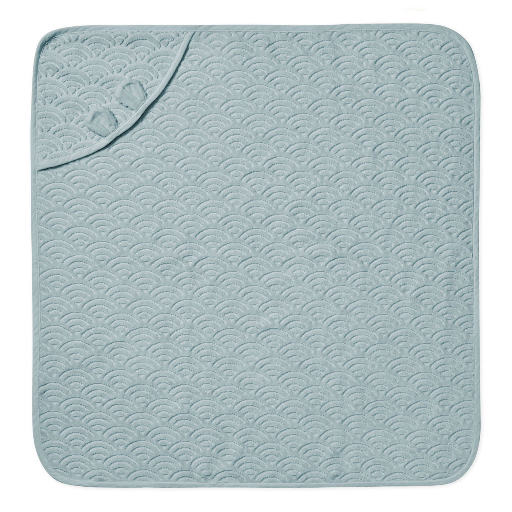 Cam Cam badcape met oortjes - 80x80cm - petrol - Afbeelding 2