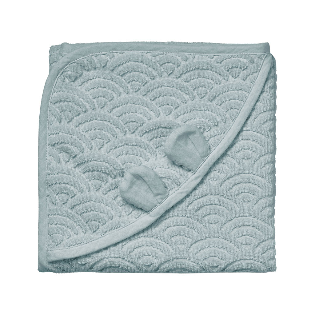 Cam Cam badcape met oortjes - 80x80cm - petrol