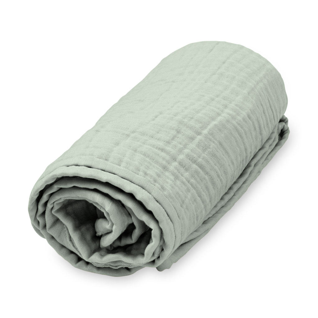 Cam Cam wiegdeken zomer hydrofiel 100x100 - dusty green/groen