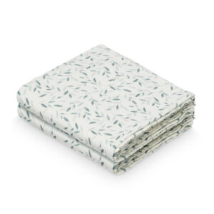 Cam Cam hydrofiele doeken set van twee 70x70 - green leaves
