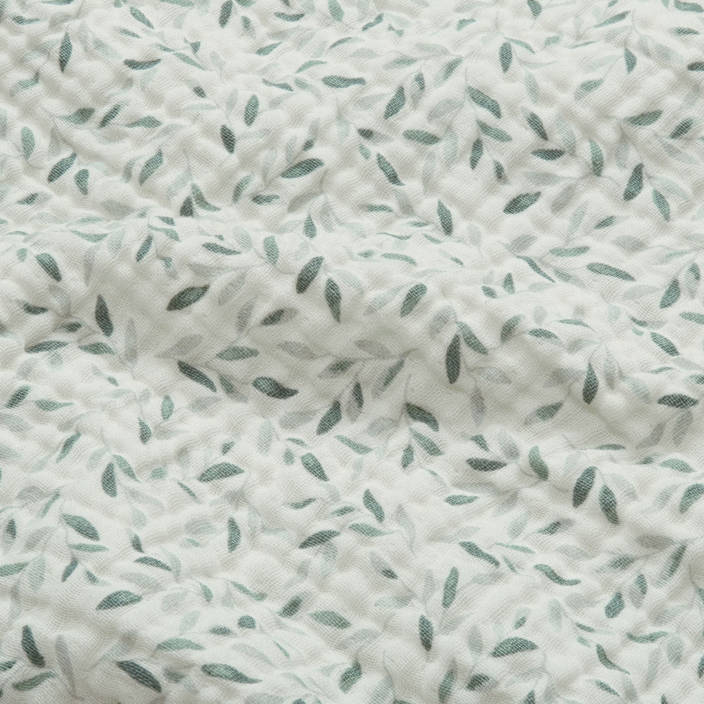 Cam Cam hydrofiele doeken set van drie 70x70 - green leaves,dusty green,grey - Afbeelding 2