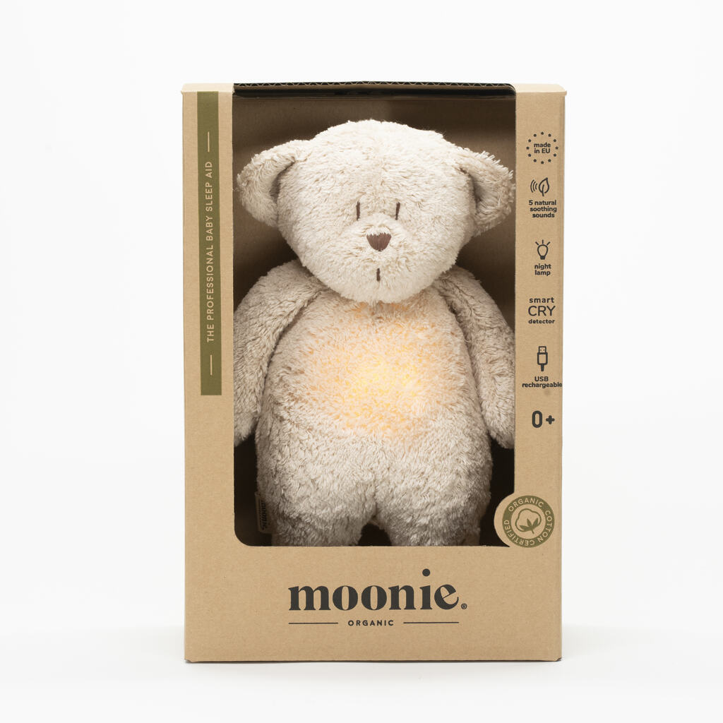 Moonie beer knuffel met hartslag - sand - Afbeelding 6