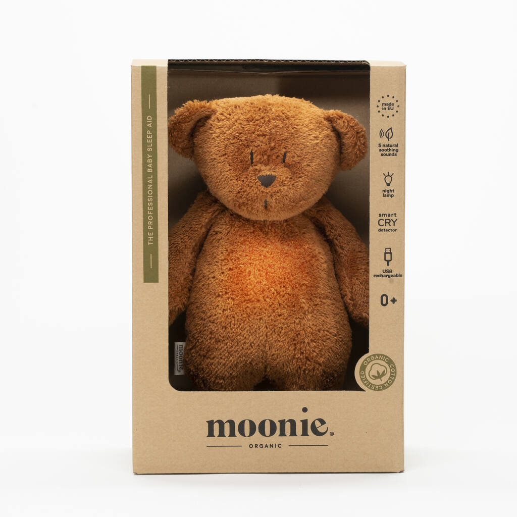 Moonie beer knuffel met hartslag - caramel - Afbeelding 2