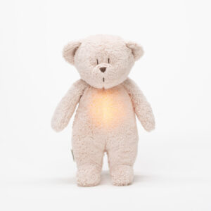 Moonie beer knuffel met hartslag - rose