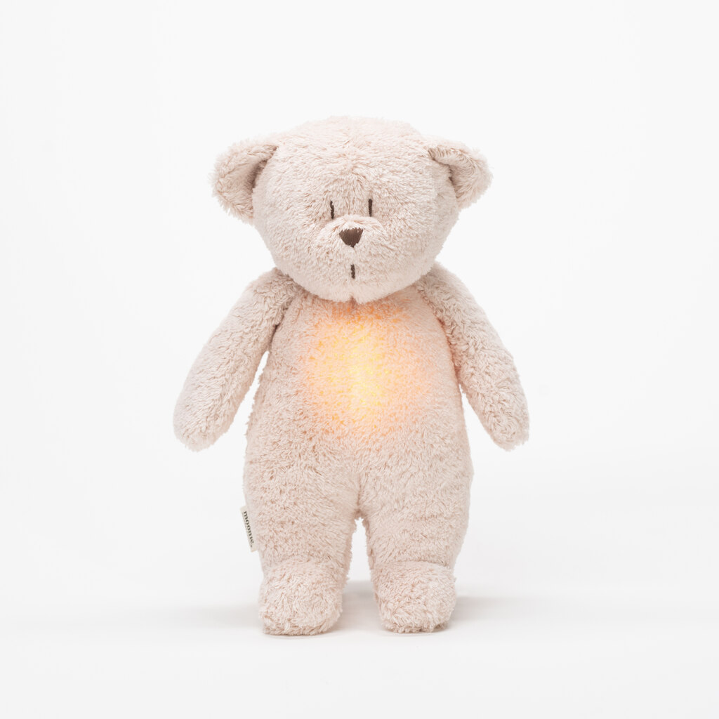 Moonie beer knuffel met hartslag - rose