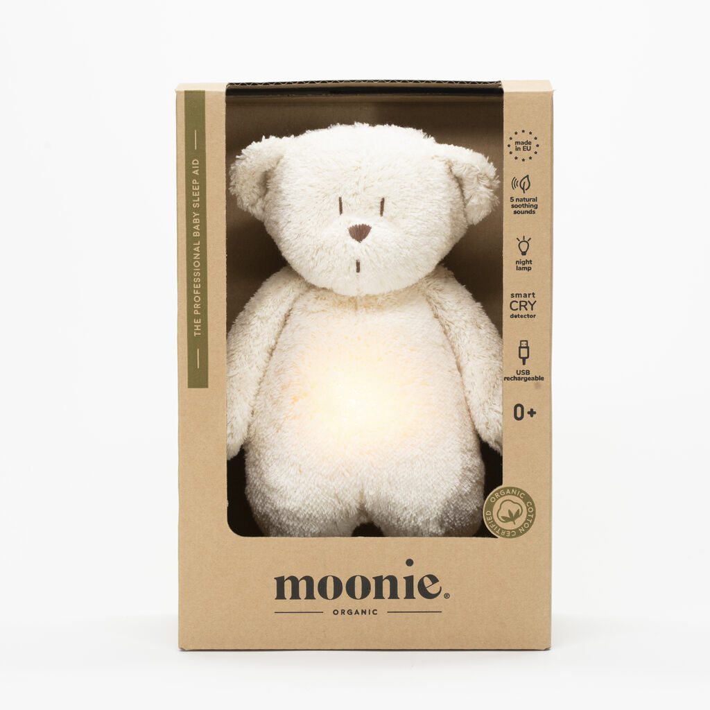 Moonie beer knuffel met hartslag - polar - Afbeelding 2