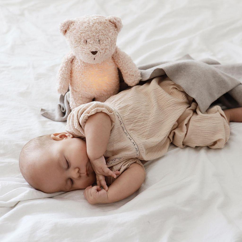 Moonie beer knuffel met hartslag - rose - Afbeelding 2