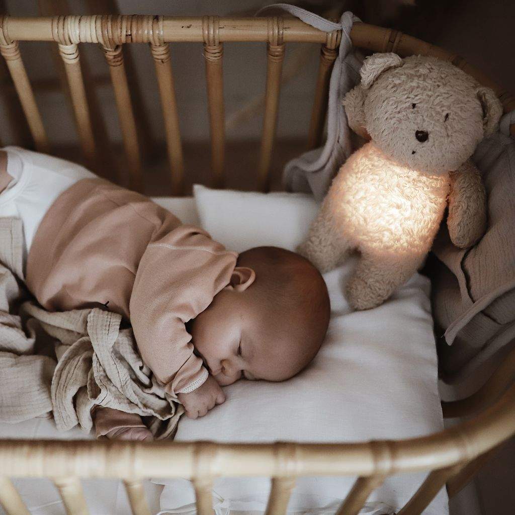 Moonie beer knuffel met hartslag - sand - Afbeelding 2
