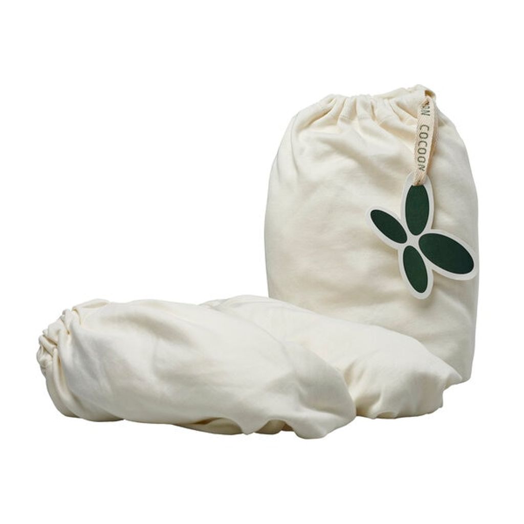 Cocoon hoeslaken wieg organisch katoen set van 2 stuks 37x96 - creme