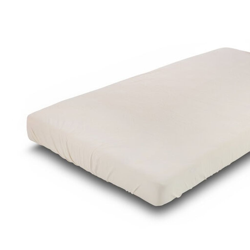 Cocoon hoeslaken wieg organisch katoen set van 2 stuks 37x96 - creme - Afbeelding 2