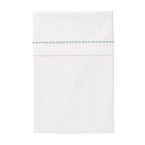 Cottonbaby wieglaken wit bolletjes 70x100 - oudgroen