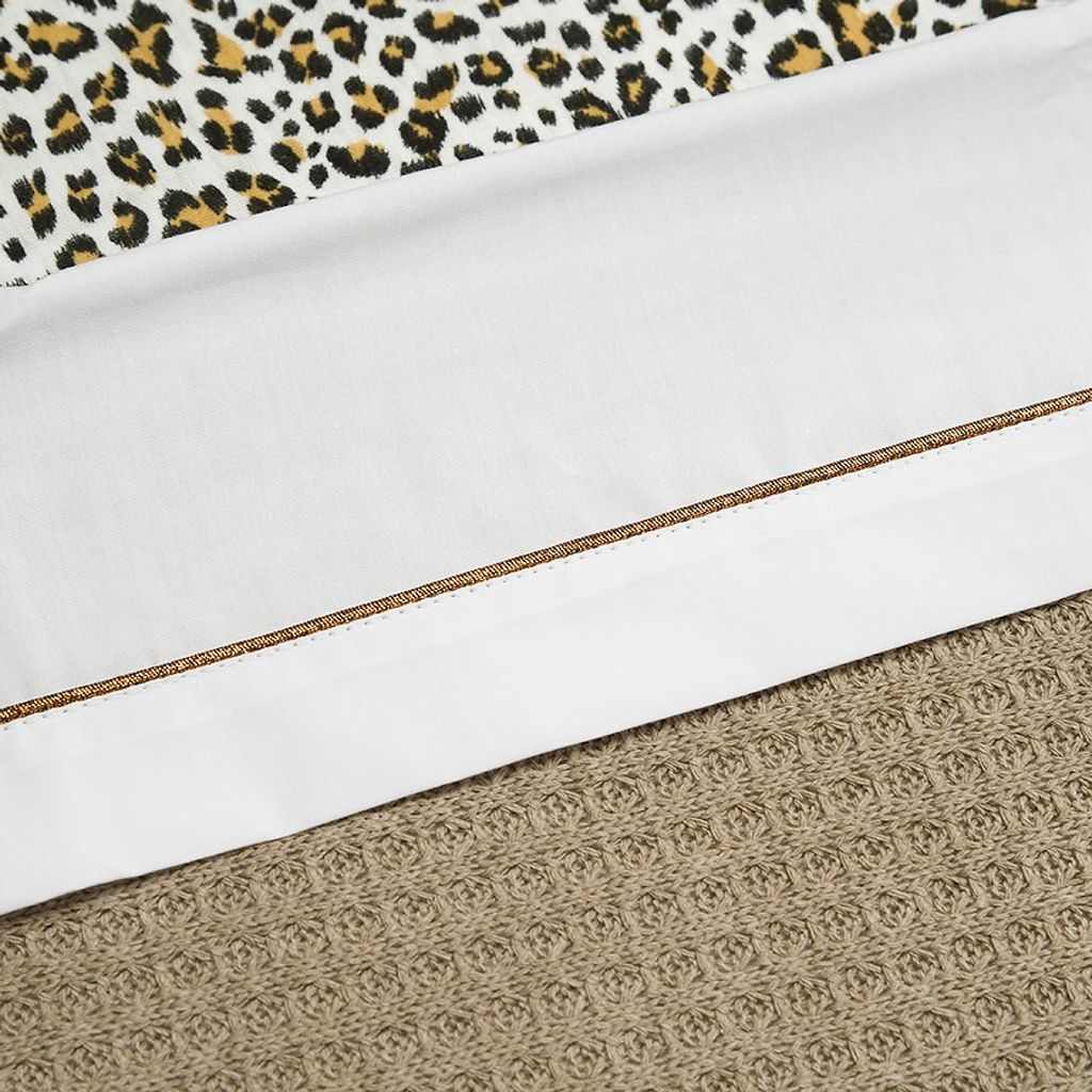 Cottonbaby wieglaken wit biesje 75x90 - koper - Afbeelding 2