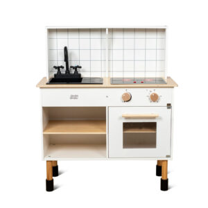 Mama Memo speelgoed keuken van hout met licht en geluid - wit