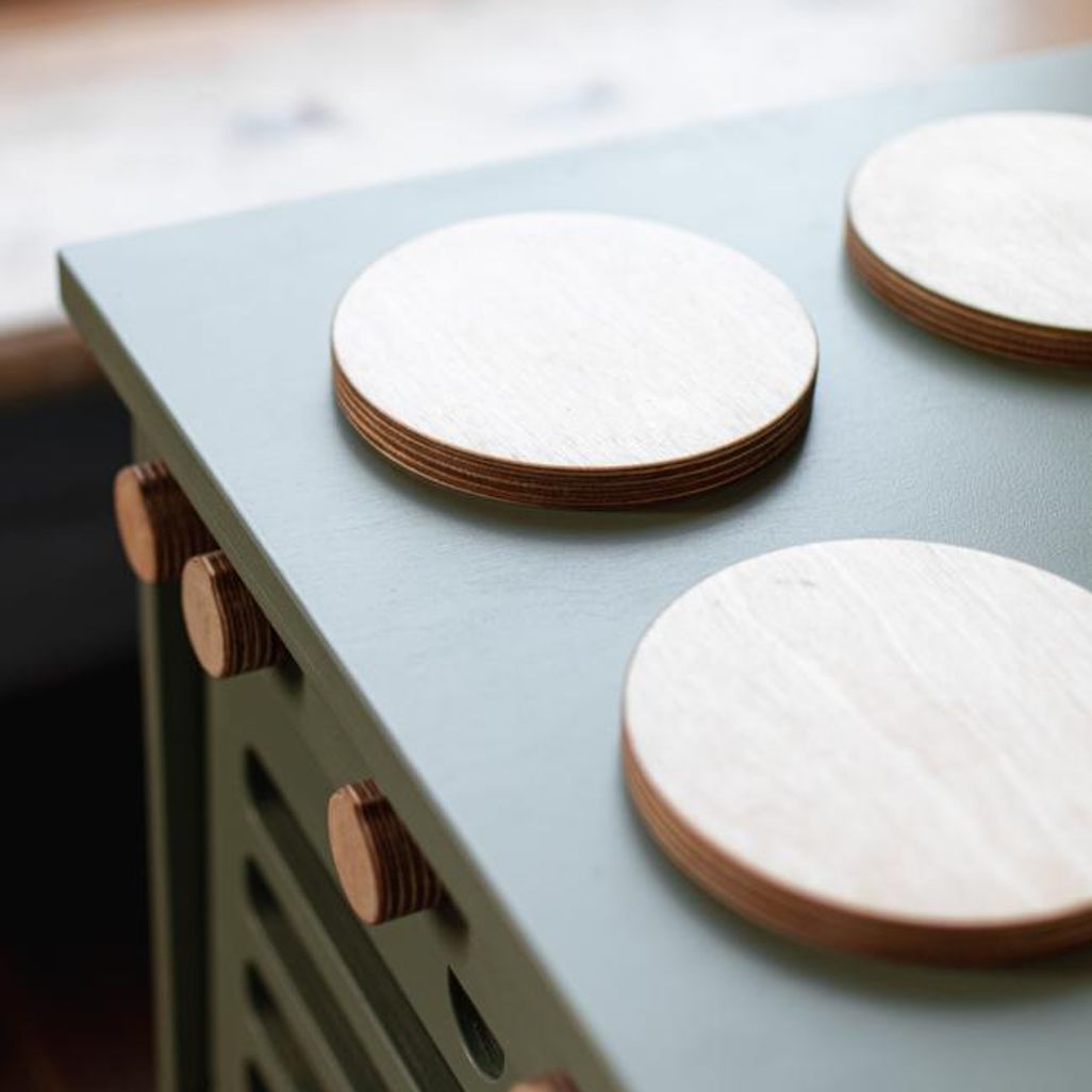 Midmini speelgoed keuken van hout - groen - Afbeelding 4
