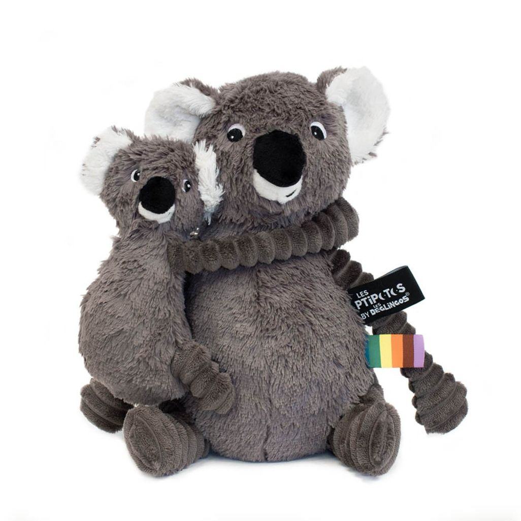 Koala knuffel met baby- grijs