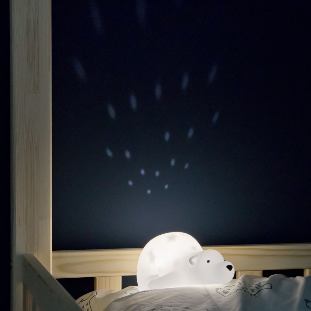 Flow Amsterdam nachtlampje sterren projector ijsbeer - wit - Afbeelding 6
