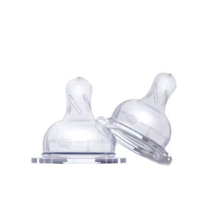 Siliconen anti koliek baby fles speen S - set twee stuks