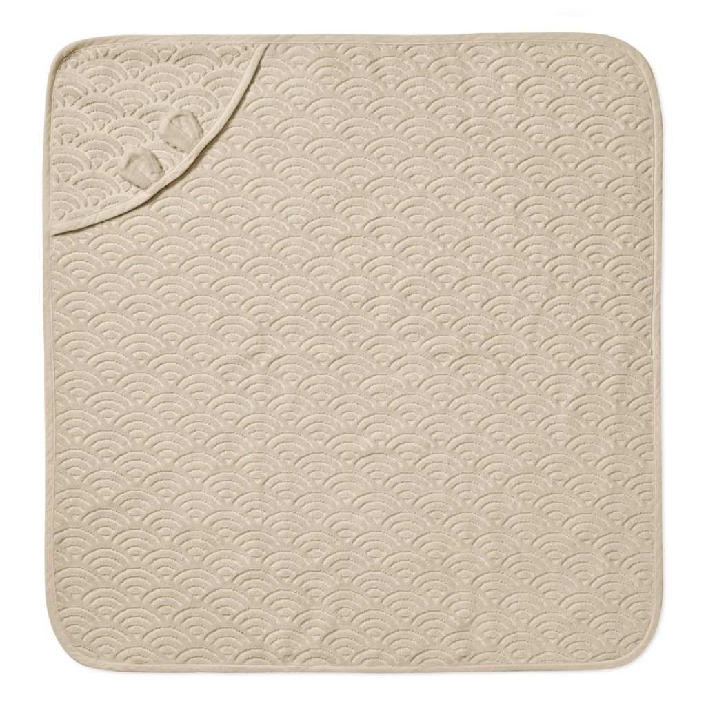 Cam Cam badcape met oortjes - 80x80cm / almond - Afbeelding 2