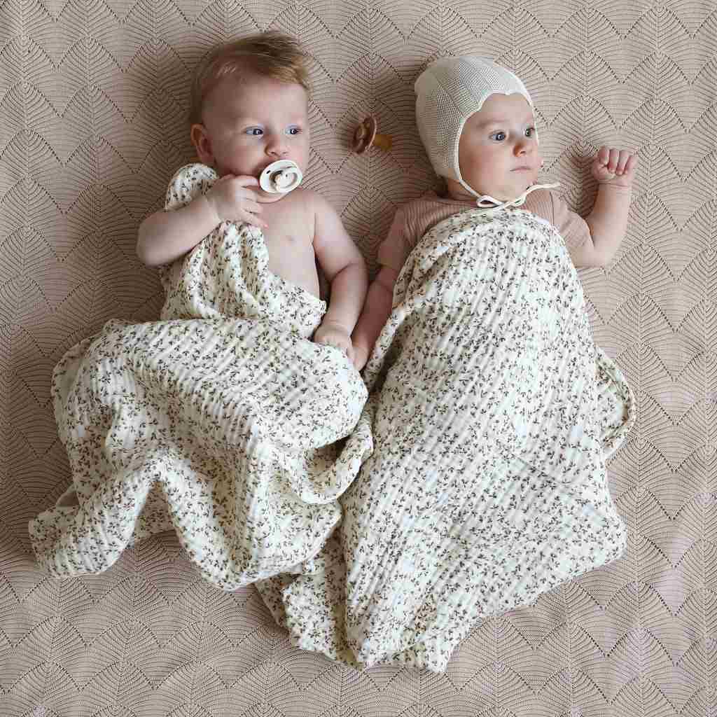 Cam Cam hydrofiele doek XL met print - 120x120 / lierre - Afbeelding 2