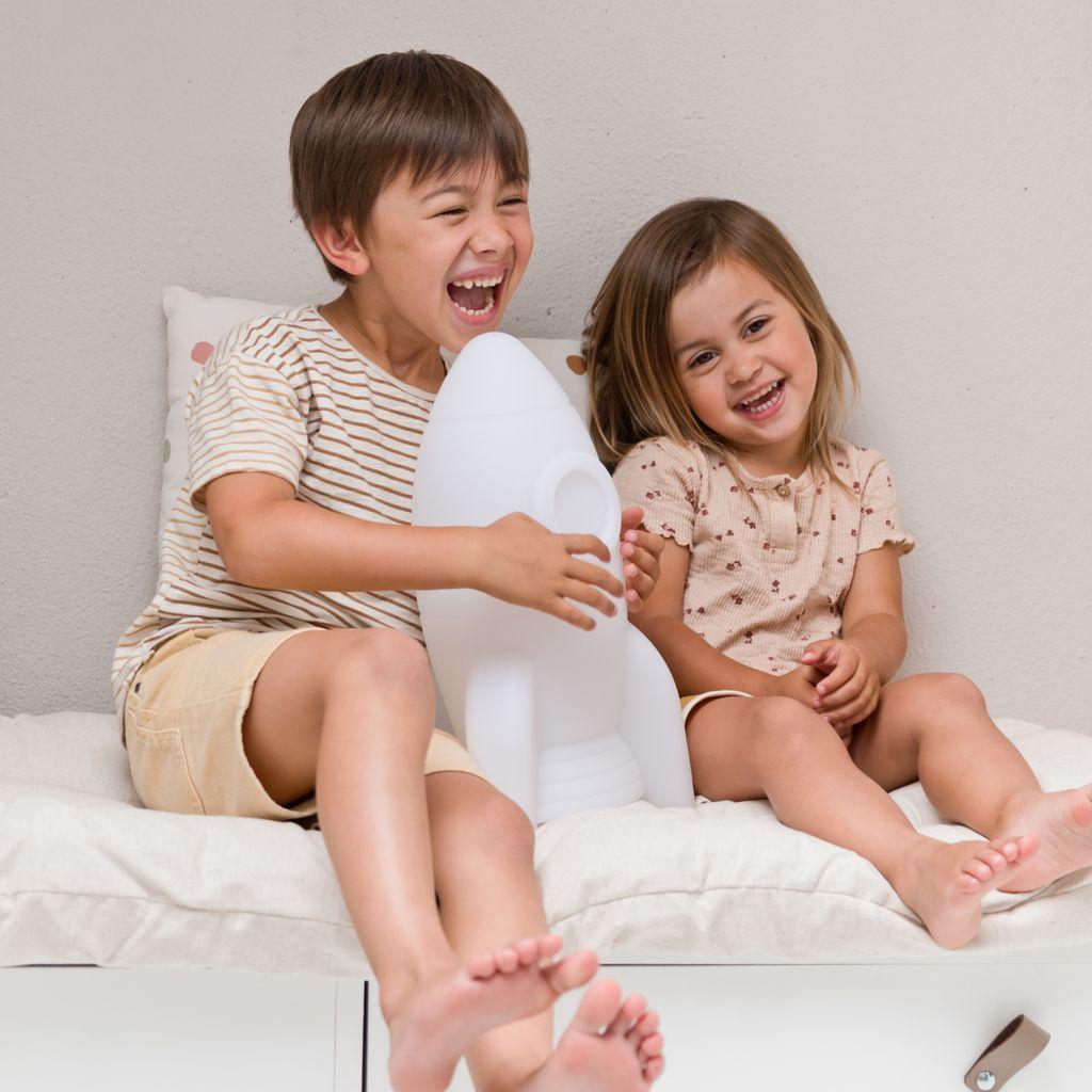 Flow Amsterdam oplaadbaar led nachtlampje raket - wit - Afbeelding 5
