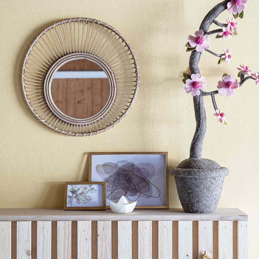 Kidsdepot bamboe spiegel rond Miles - naturel - Afbeelding 2