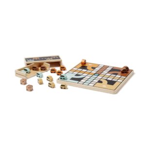 Kid's Concept mens erger je niet hout met autootjes Aiden