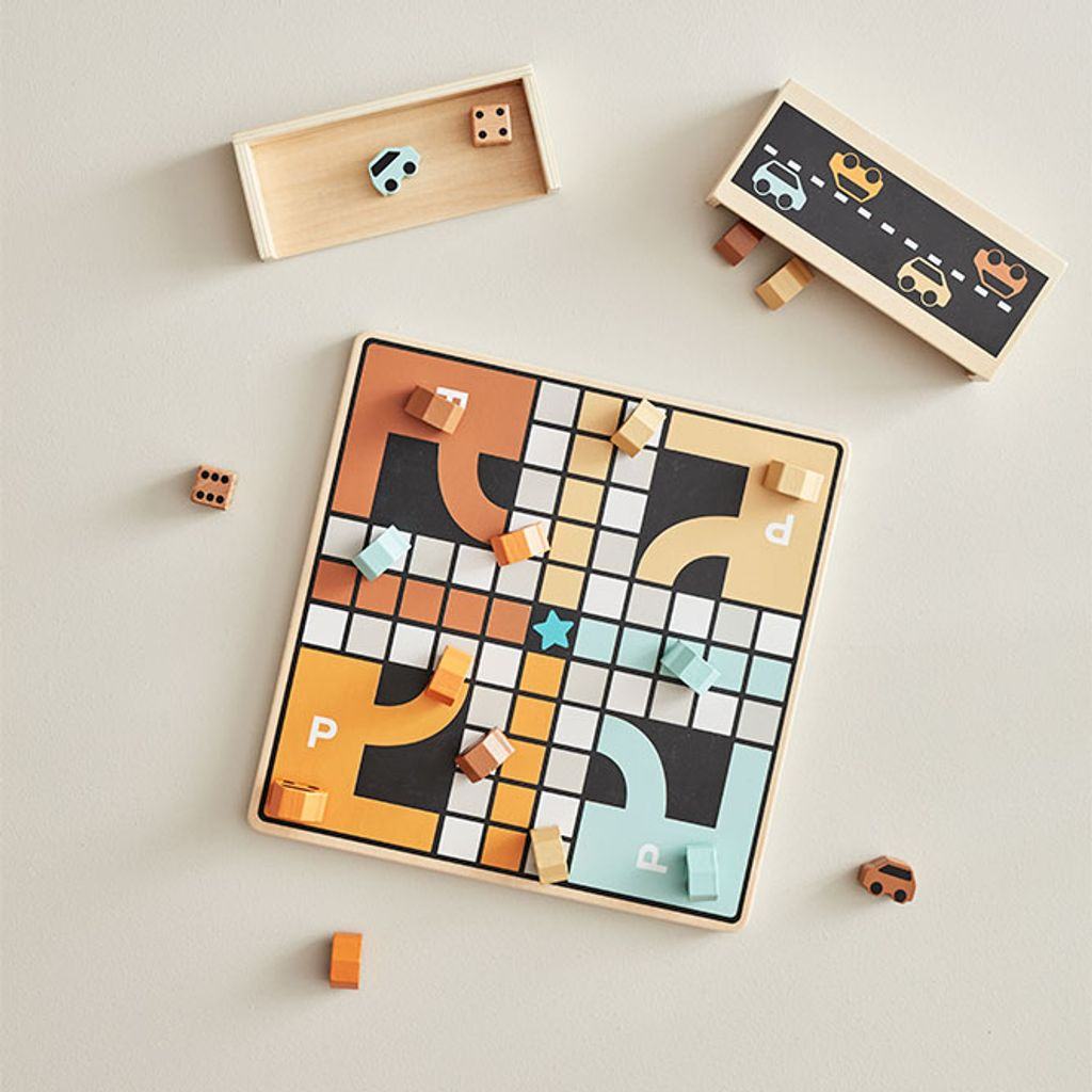 Kid's Concept mens erger je niet hout met autootjes Aiden - Afbeelding 3