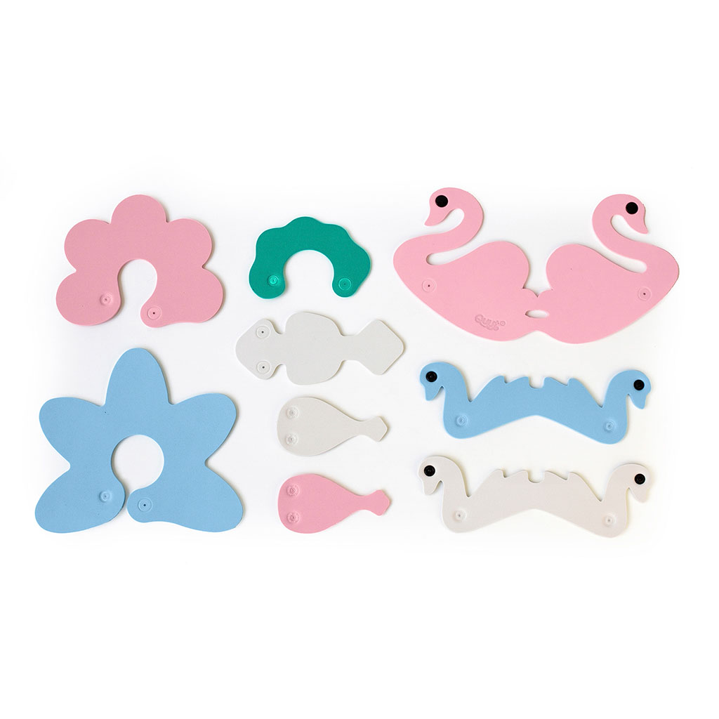 Quut diy badspeeltjes - zwaan - 9- delig - Afbeelding 2
