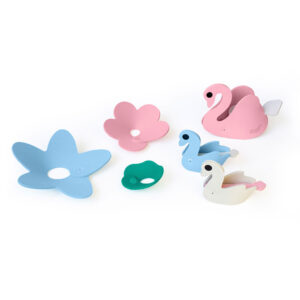 Quut diy badspeeltjes - zwaan - 9- delig