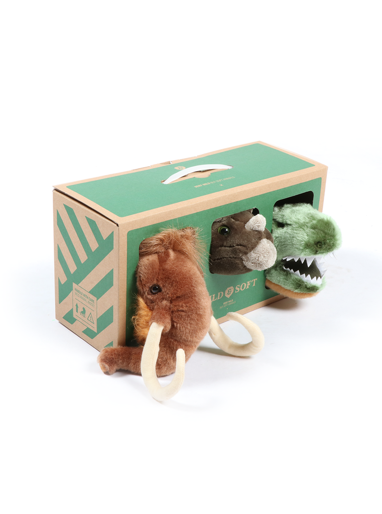 Wild and Soft dierenkoppen mini Dino's en Mammoet - Afbeelding 2