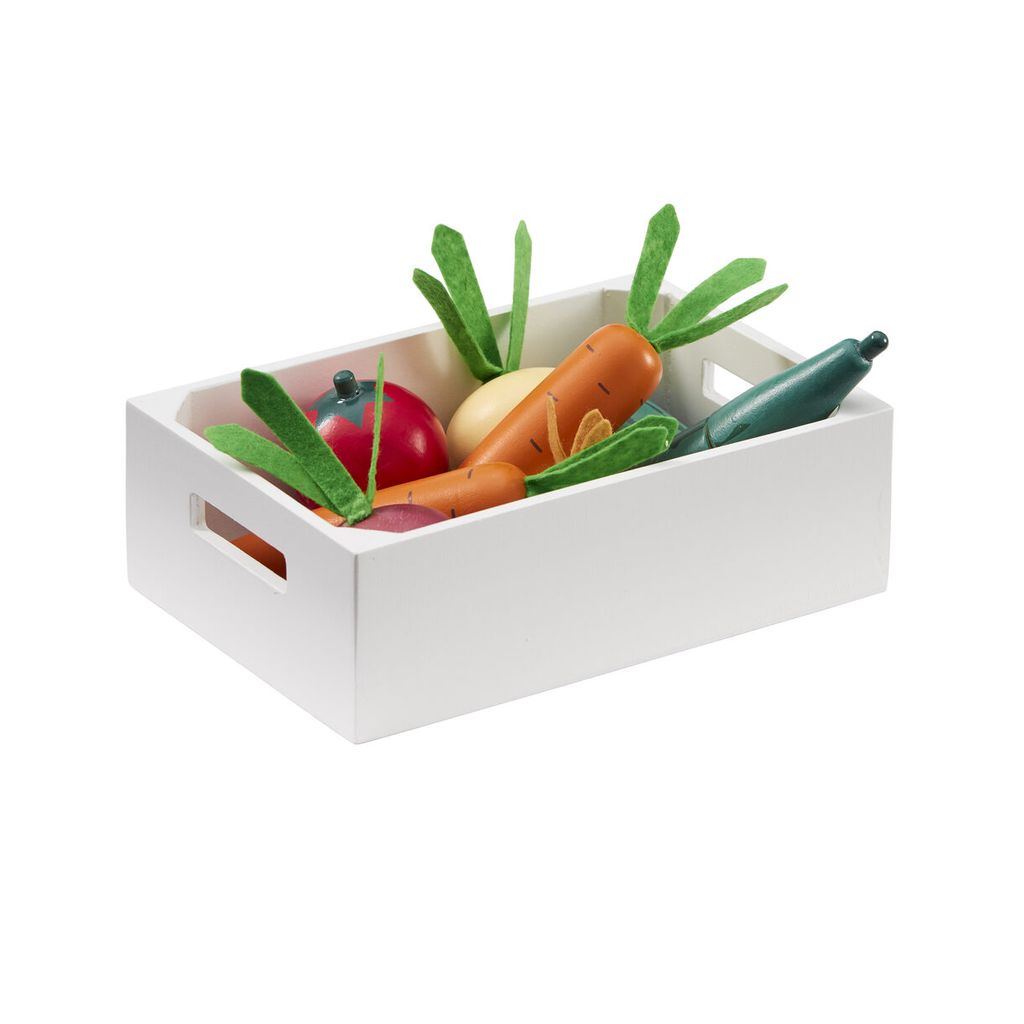 Kid's Concept speelgoed boodschappen groente in houten kist