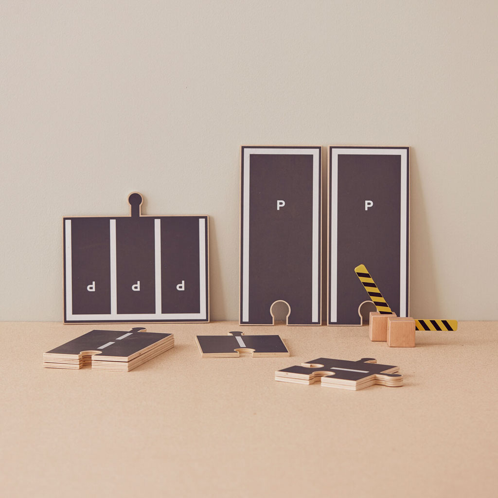 Kid's Concept houten autobaan uitbreidingsset 11 delig Aiden - Afbeelding 3