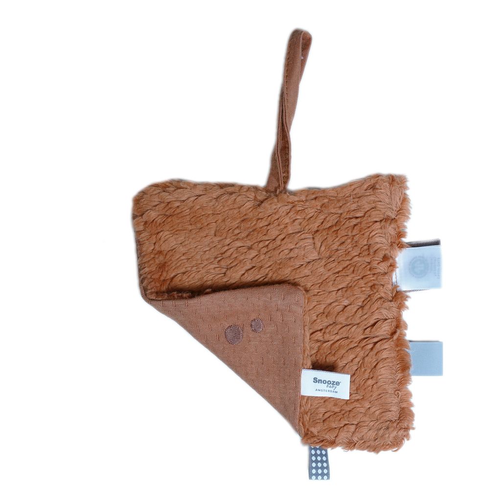 Snoozebaby kraamcadeau knuffeldoekje met kaart - toffee - Afbeelding 2