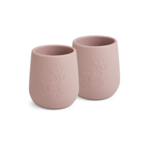 Siliconen kinderbeker Abel anti slip 2 stuks - woodrose