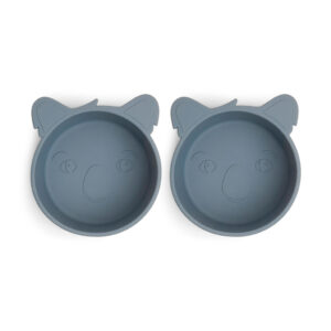 Nuuro siliconen kommen Alex Koala anti slip twee stuks - bearing sea / blauw