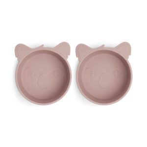 Nuuro siliconen kommen Alex Koala anti slip twee stuks - woodrose / roze